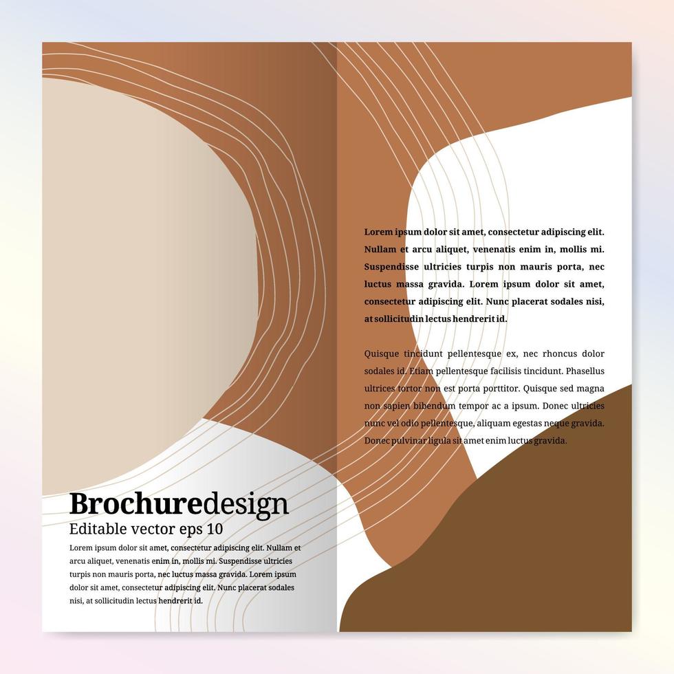 Abstract brochure design template for beauty and fashion vector