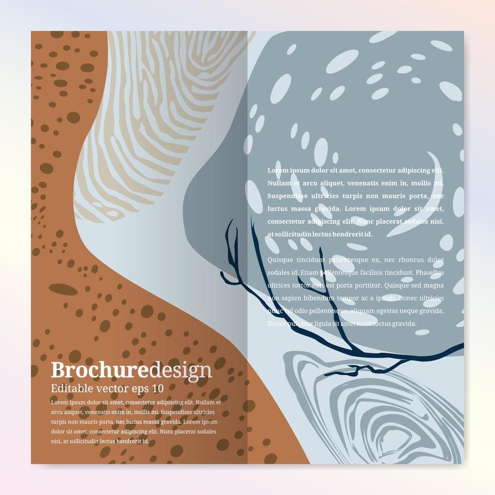 Abstract brochure design template for beauty and fashion vector
