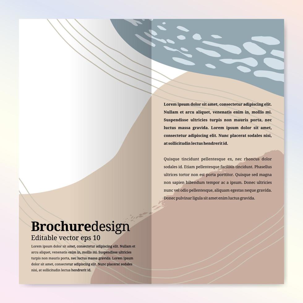 Abstract brochure design template for beauty and fashion vector