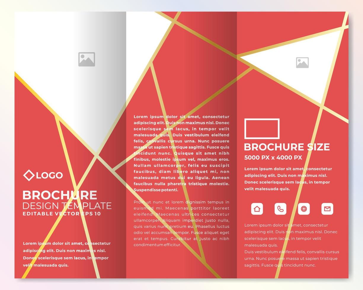 Modern brochure design template with cool gradient color vector