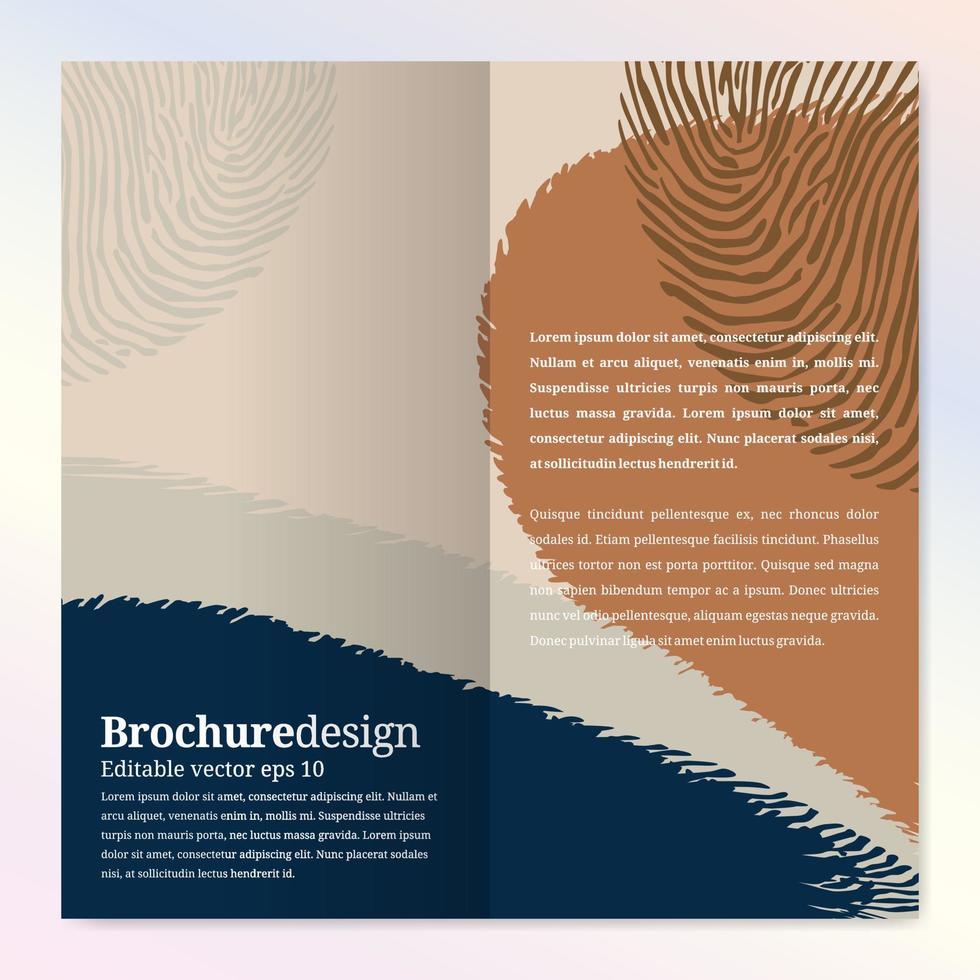 Abstract brochure design template for beauty and fashion vector