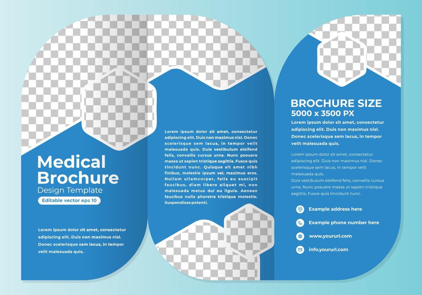 Medical brochure design template editable vector