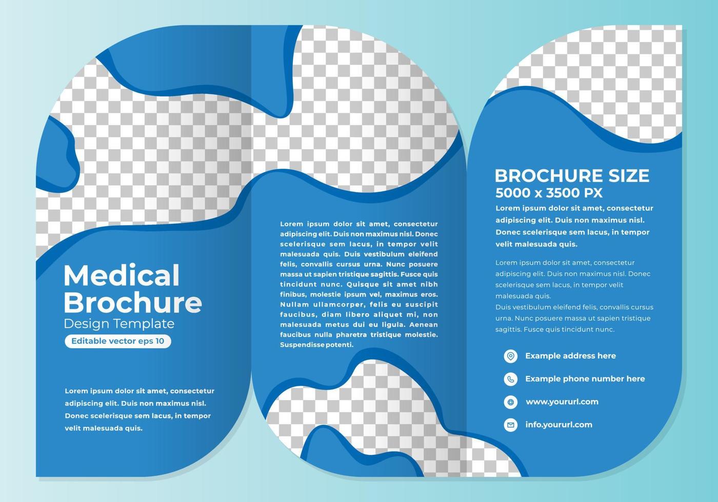 vector editable de plantilla de diseño de folleto médico