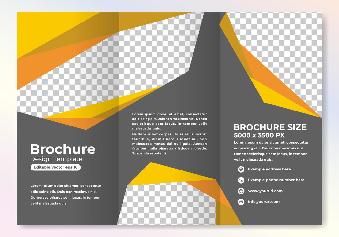 Modern brochure design template with cool gradient color vector