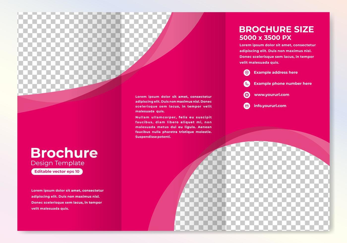 Modern brochure design template with cool gradient color vector