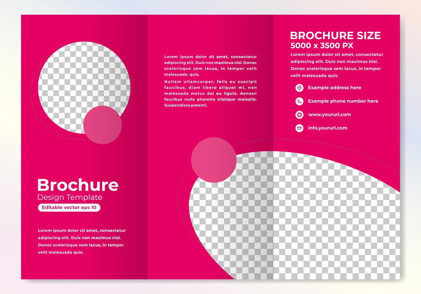 Modern brochure design template with cool gradient color vector