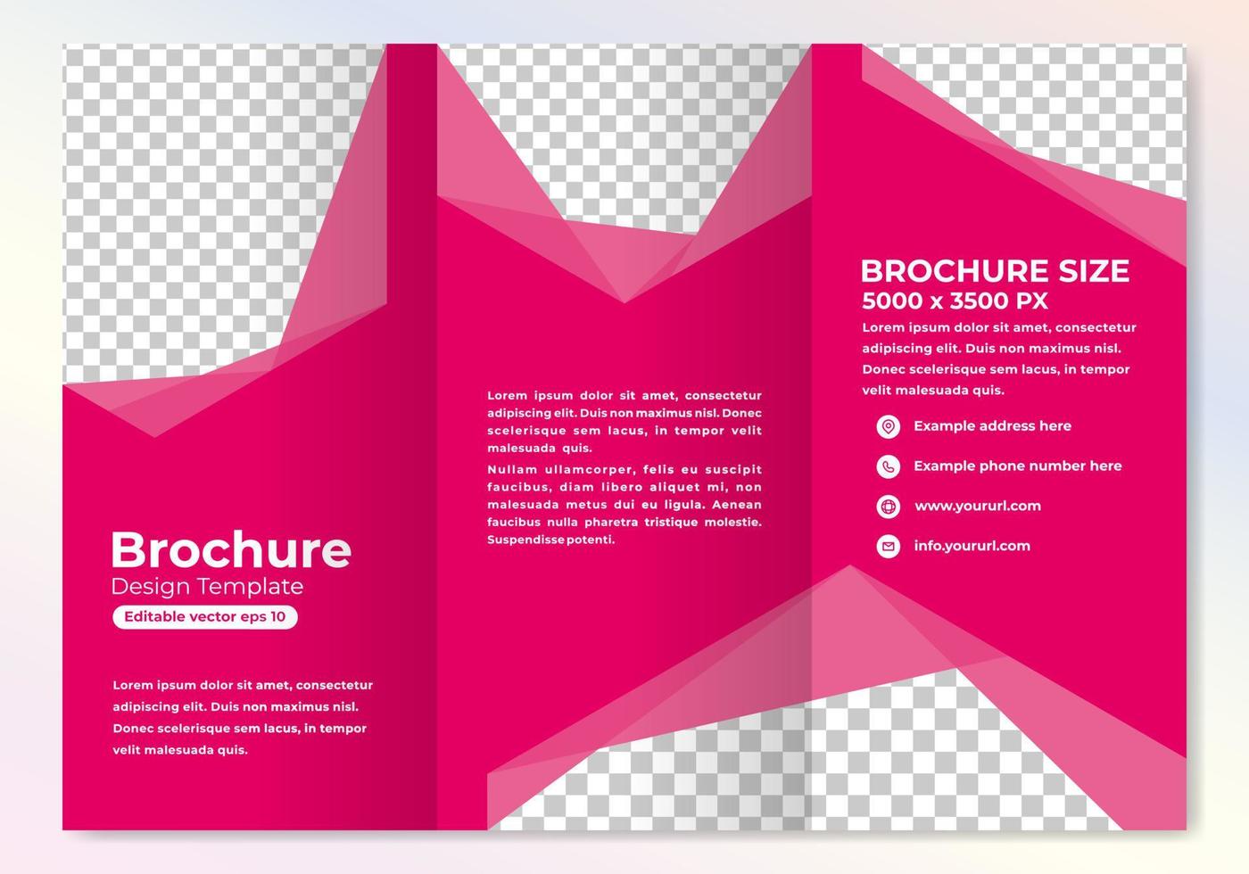 Modern brochure design template with cool gradient color vector