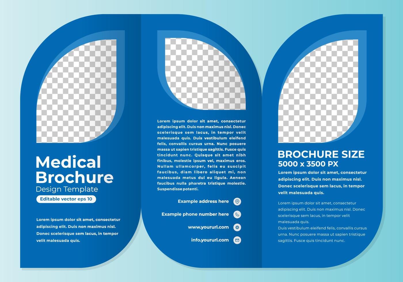 Medical brochure design template editable vector