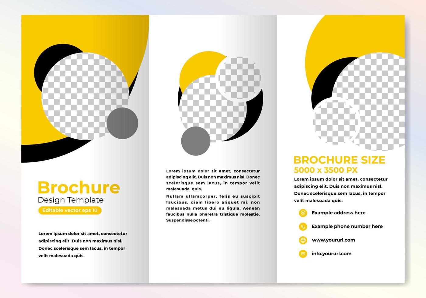 Modern brochure design template with cool gradient color vector