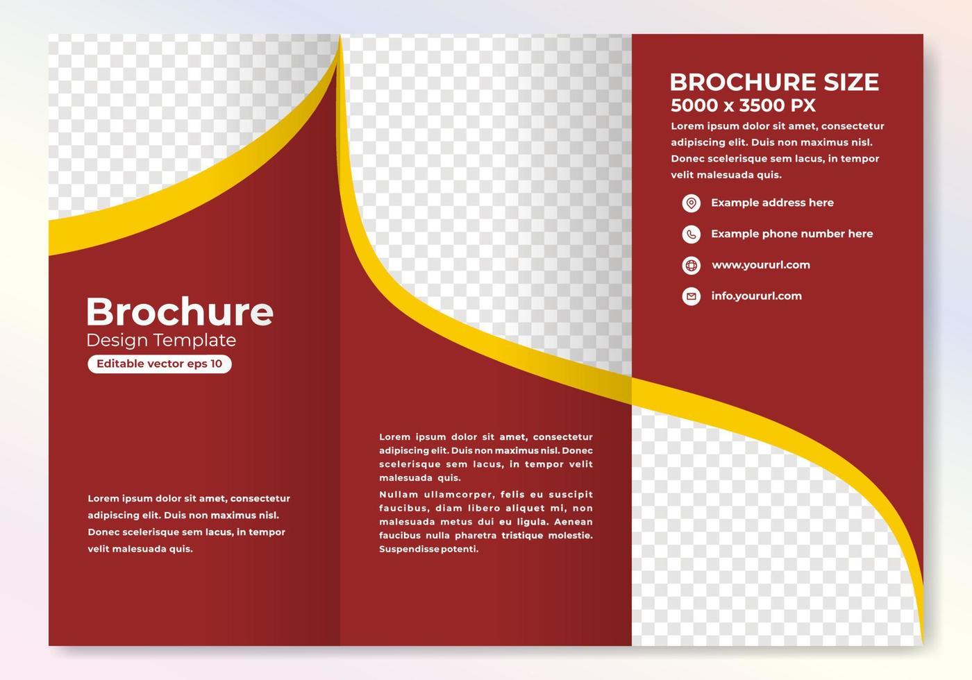 Modern brochure design template with cool gradient color vector