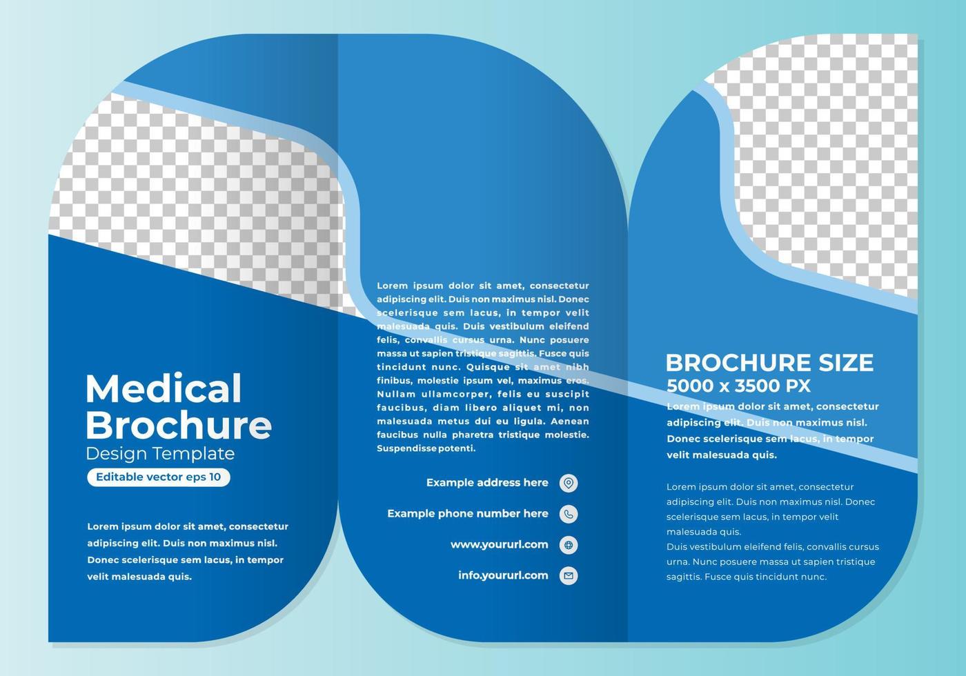 Medical brochure design template editable vector