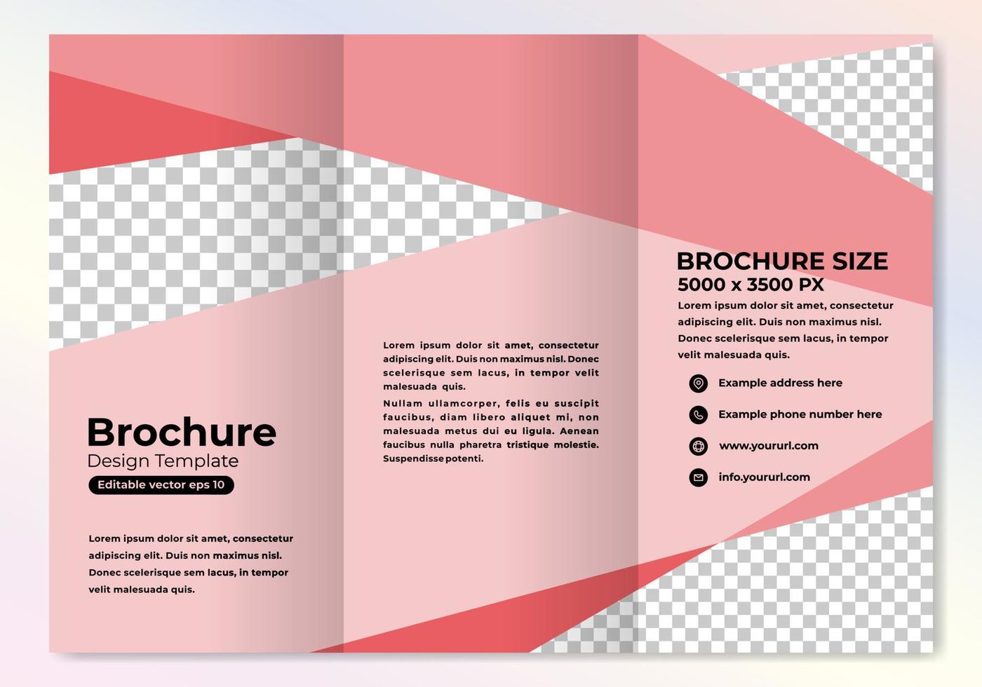 Modern brochure design template with cool gradient color vector