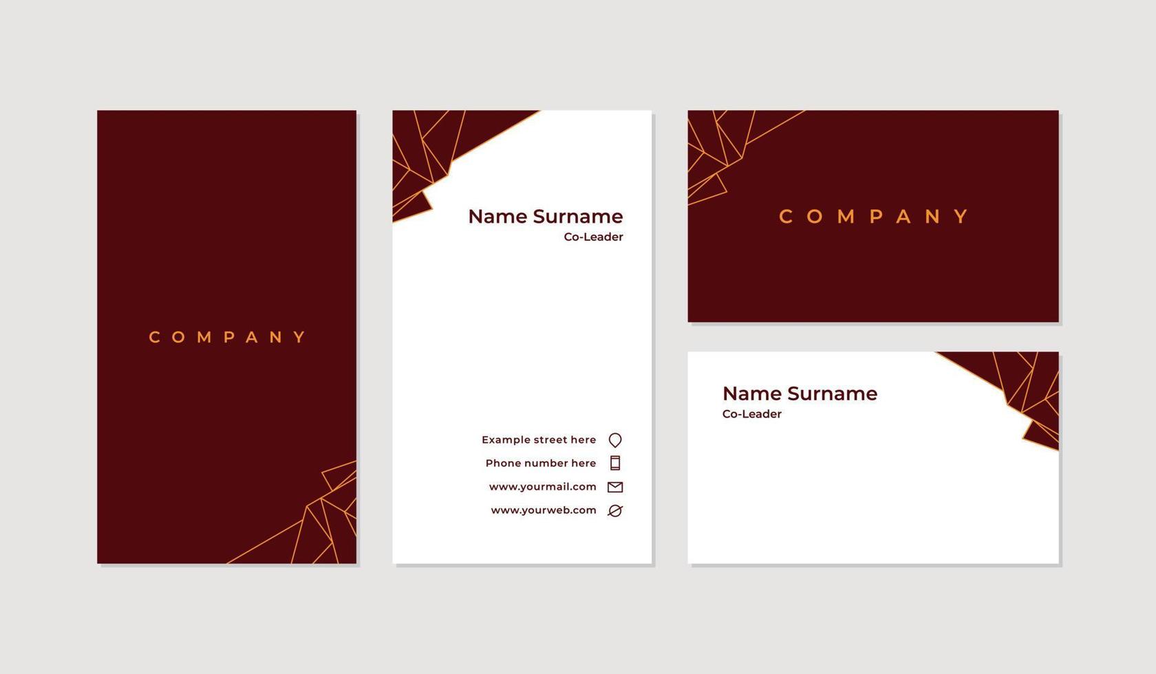 Modern and professional business card design template vector