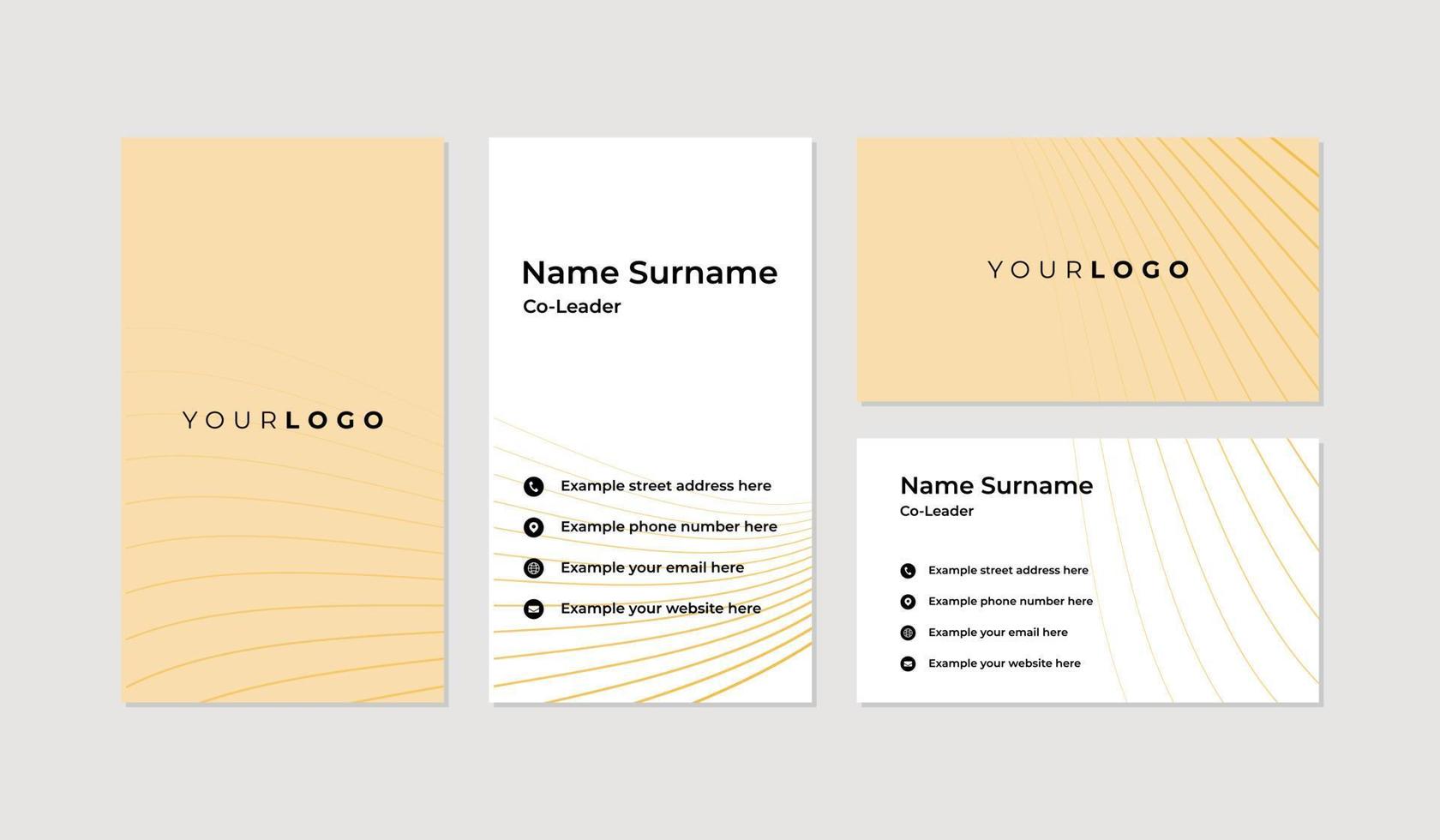 Modern and professional business card design template vector