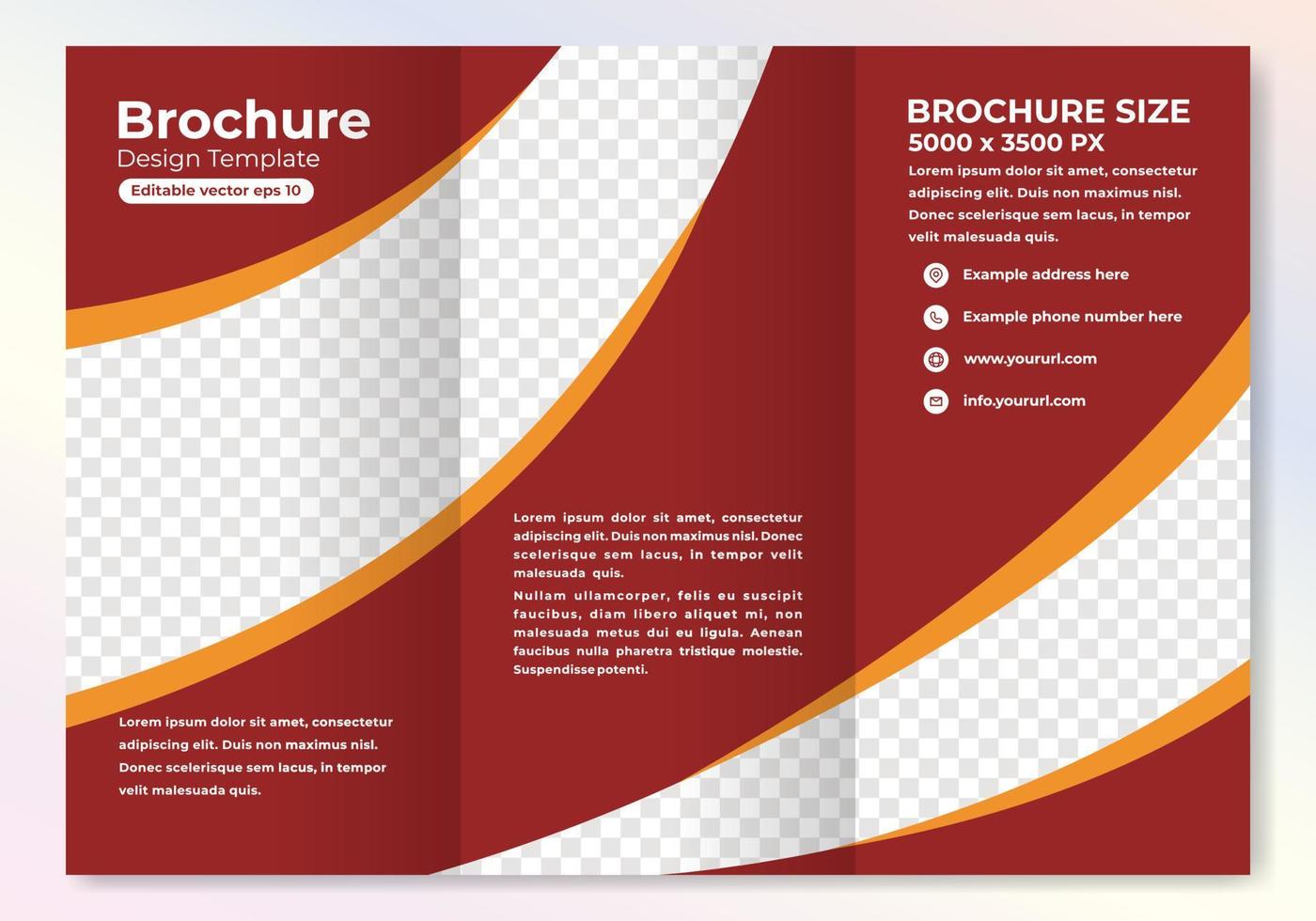 Modern brochure design template with cool gradient color vector