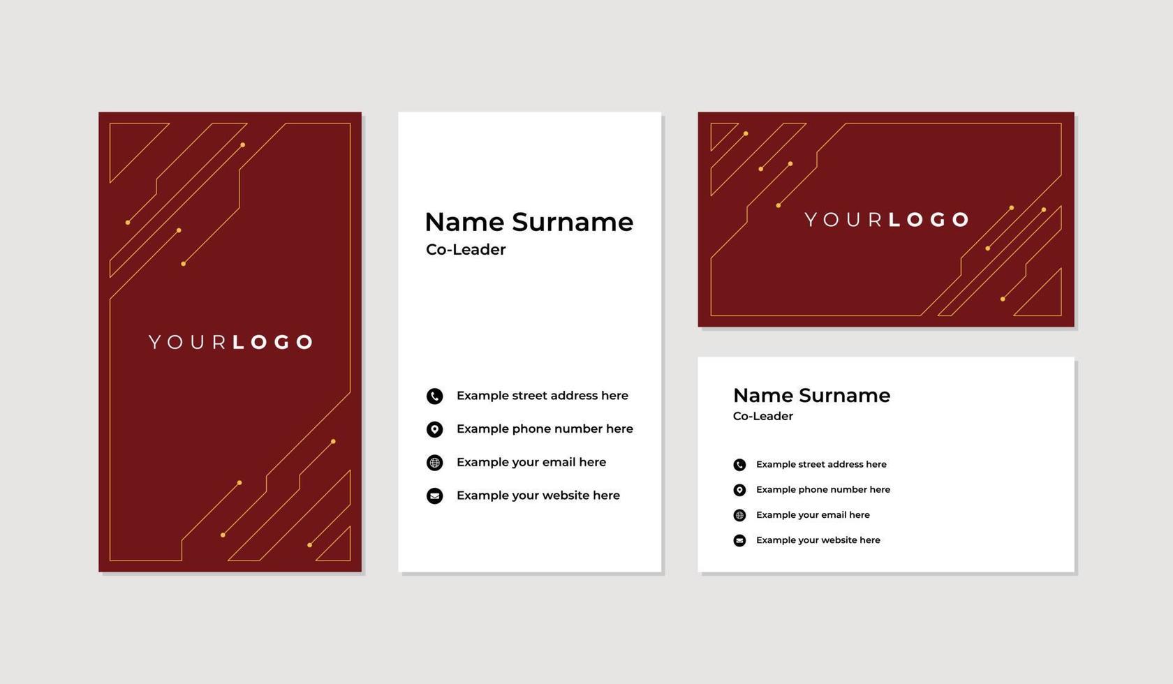 Modern and professional business card design template vector