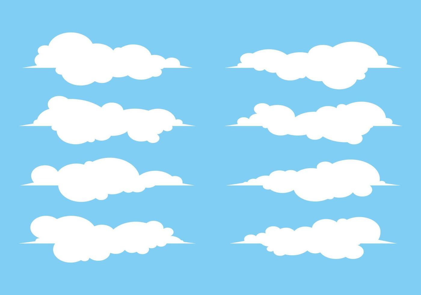 conjunto de ilustración de vector de nube