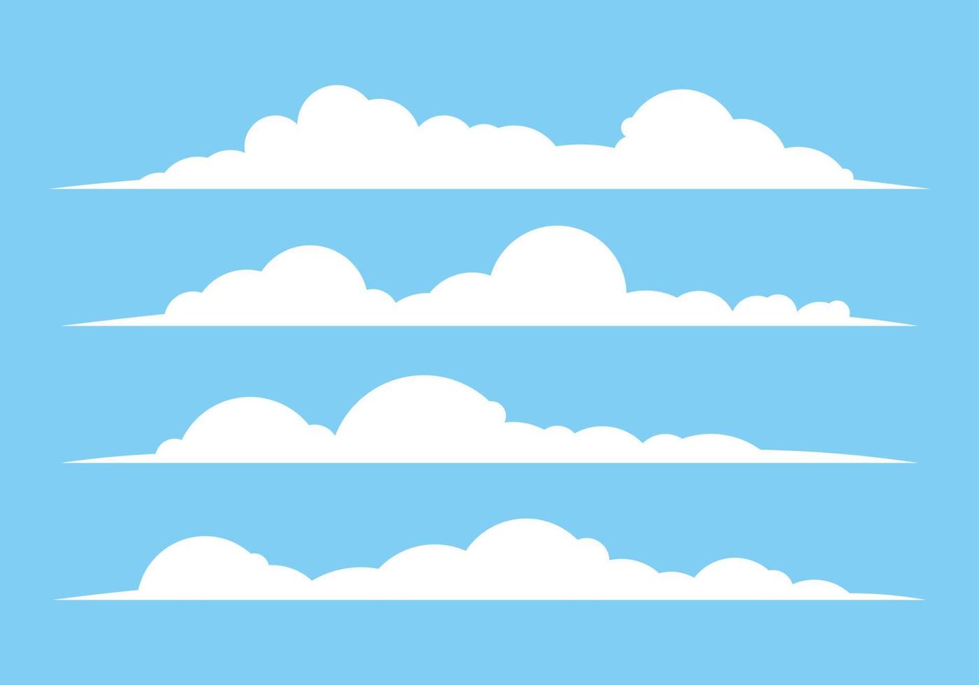 conjunto de ilustración de vector de nube