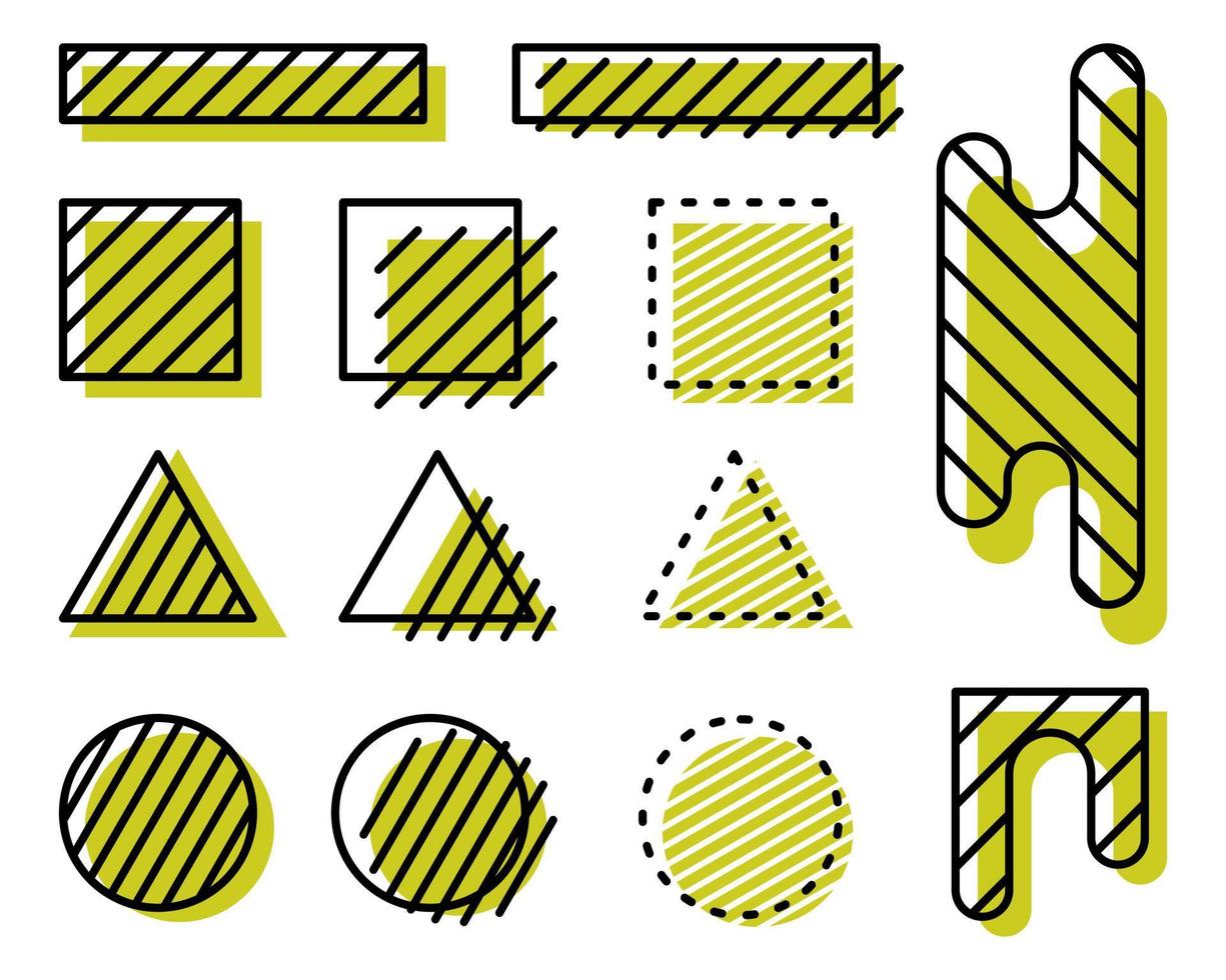 Set of Abstract elements design vector