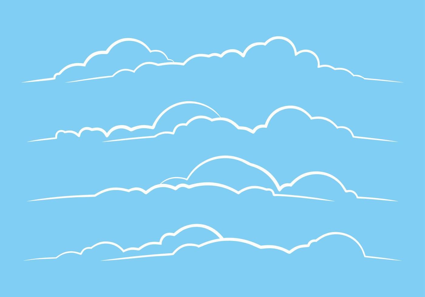 Set of cloud vector illustration