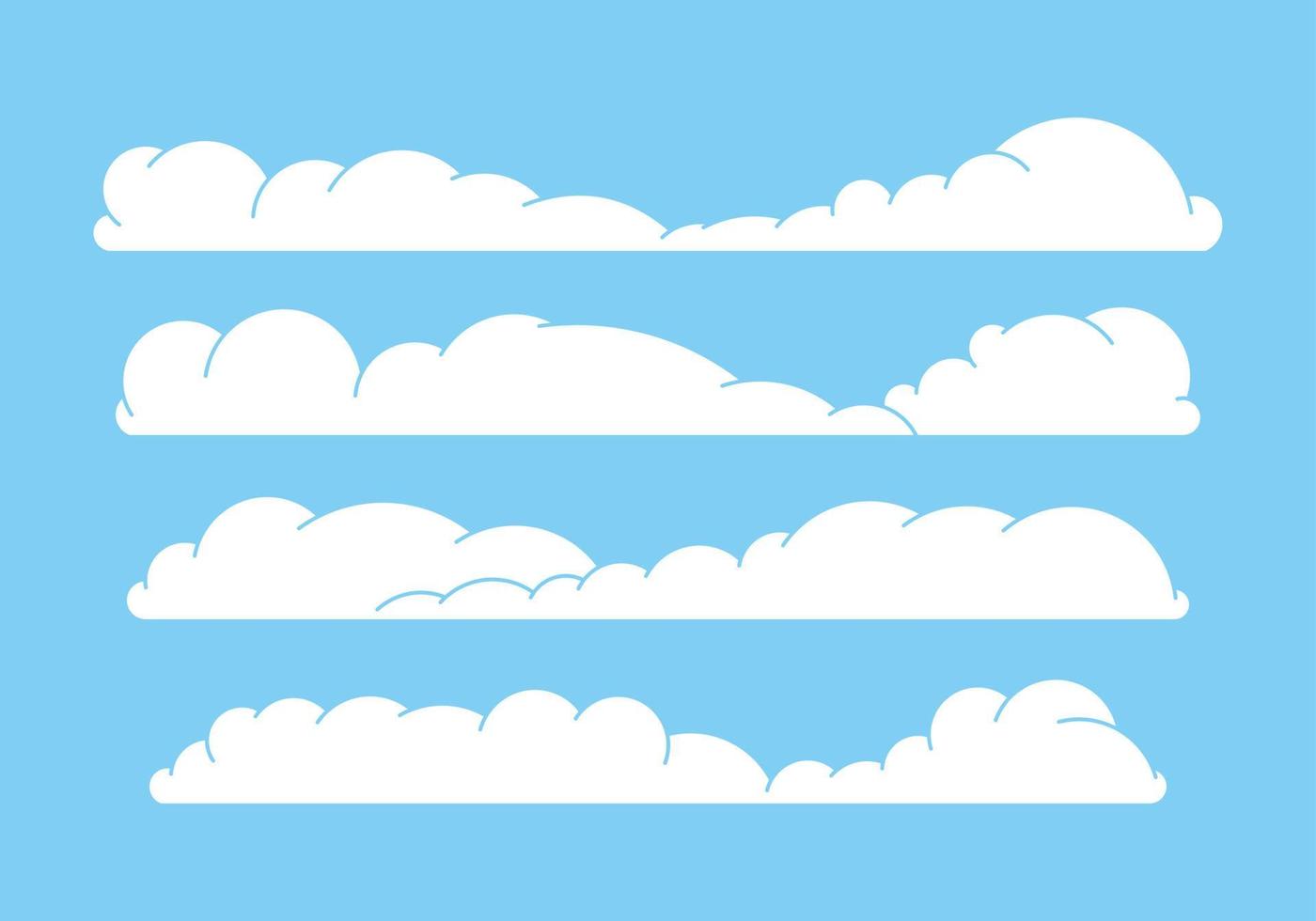 conjunto de ilustración de vector de nube