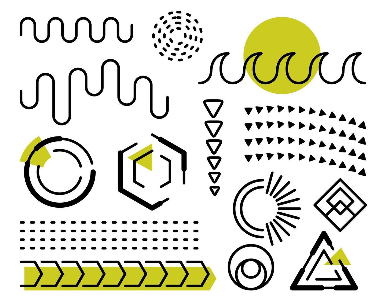 Set of Abstract elements design vector