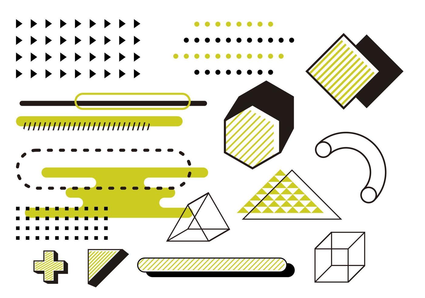 Set of Abstract elements design vector