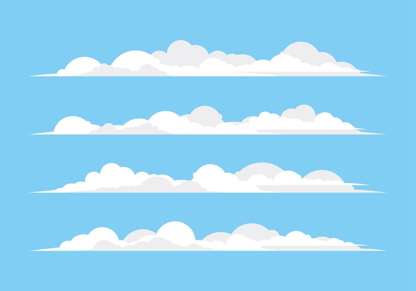 conjunto de ilustración de vector de nube