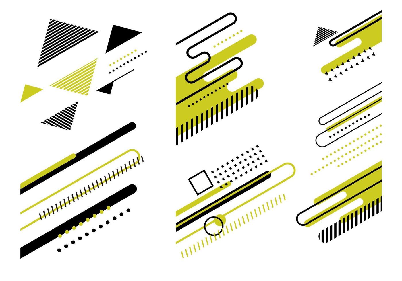 conjunto de diseño de elementos abstractos vector
