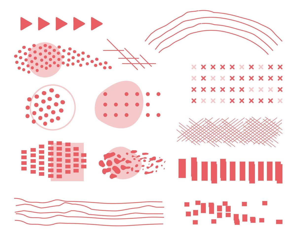 Set of Abstract elements design vector