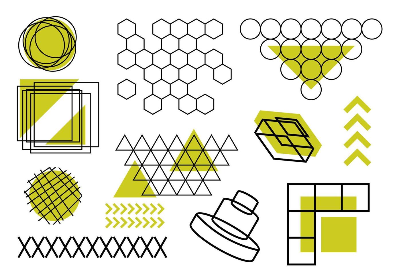 Set of Abstract elements design vector