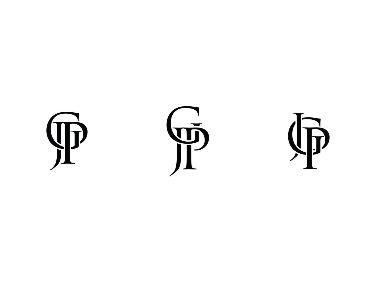 Inspiration symbol icon letter G J P logo design vector