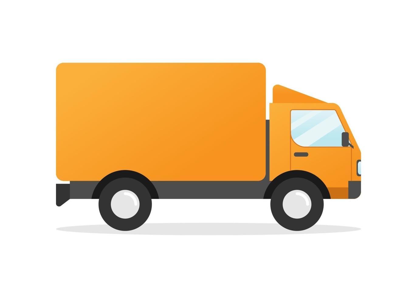 Delivery truck flat design vector illustration on white background