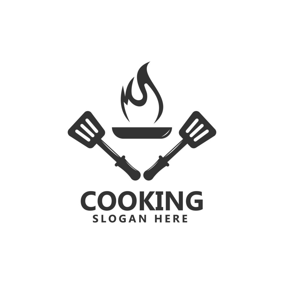 Ilustración de icono de vector de diseño de plantilla de logotipo de cocina.