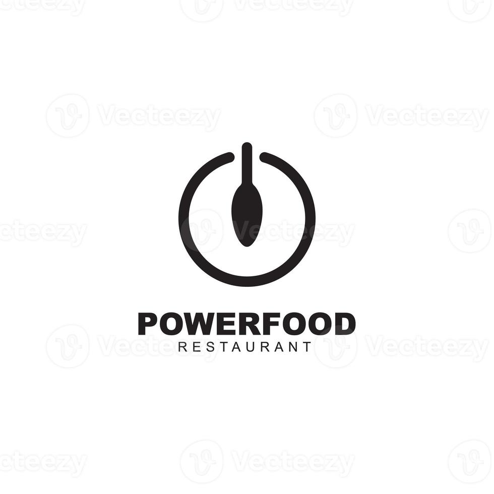 Power food logo template design vector icon illustration. photo