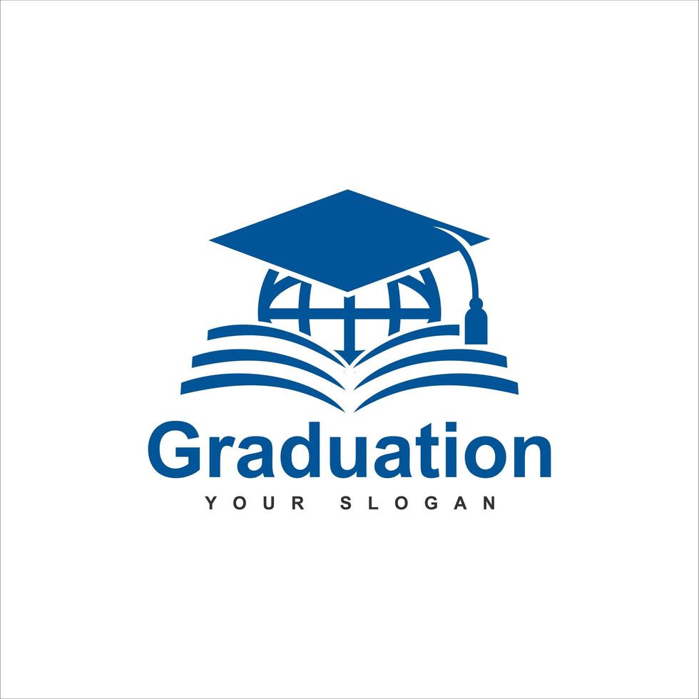 Graduation logo template design vector icon illustration