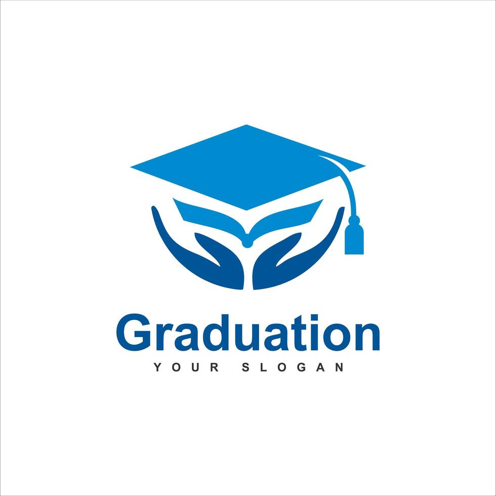 Graduation logo template design vector icon illustration