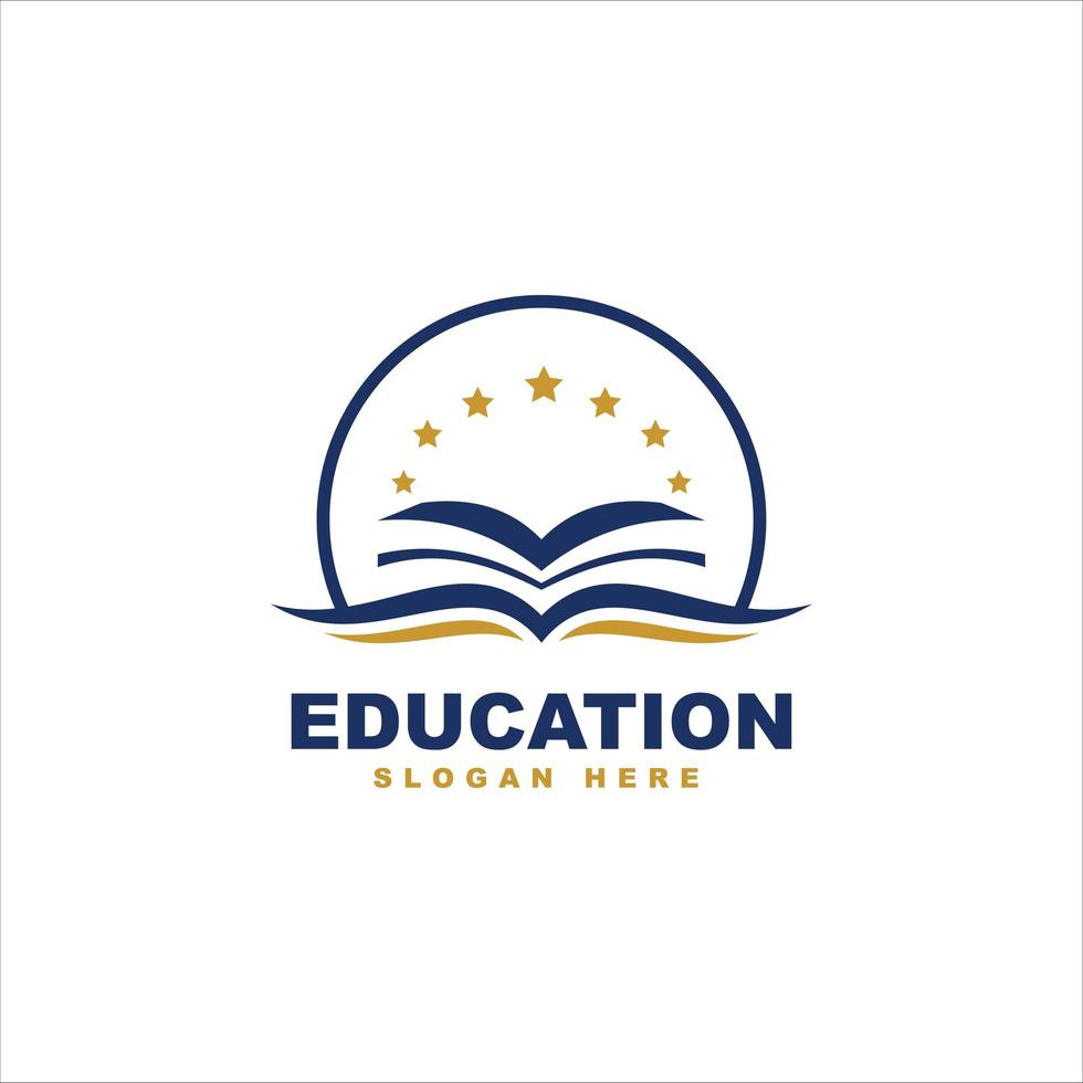 Education logo template design vector icon illustration