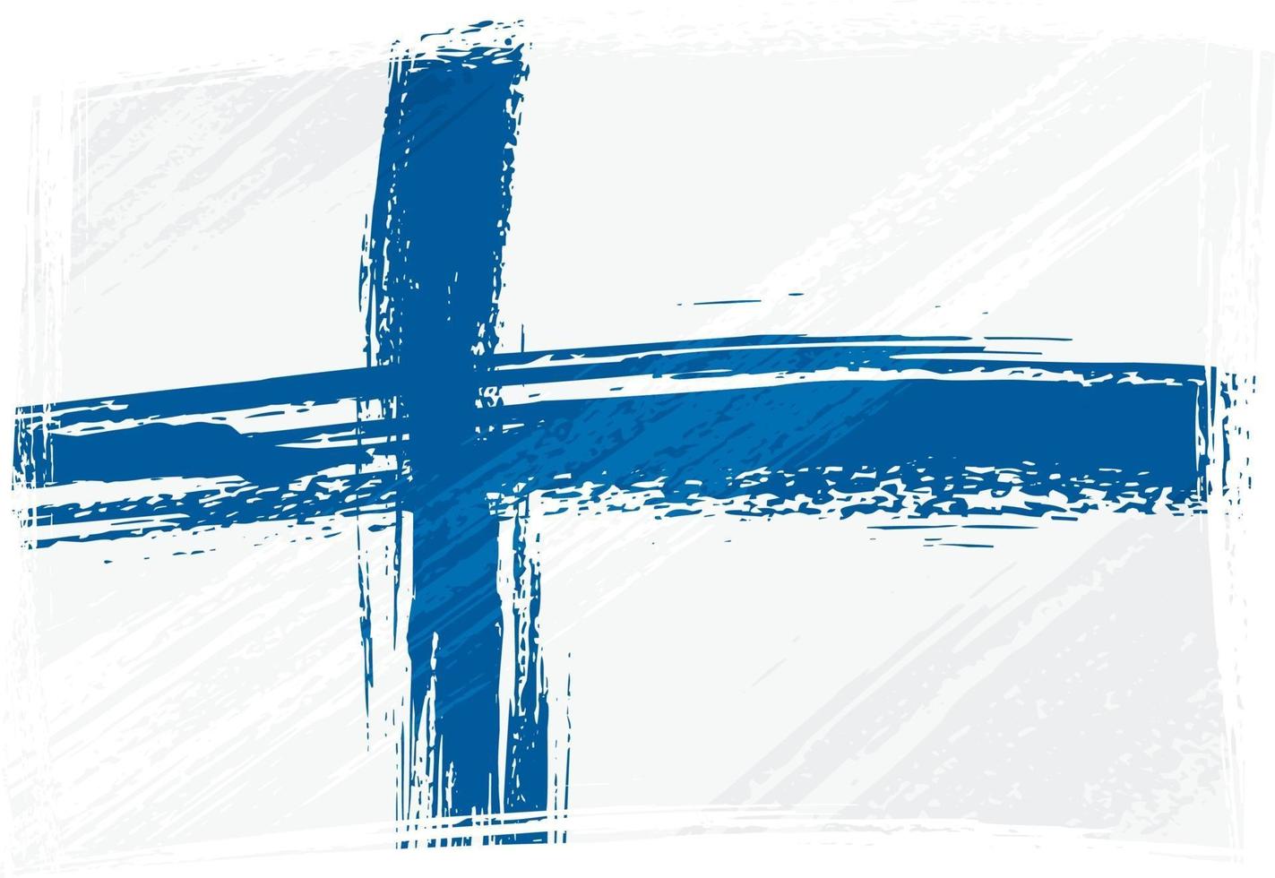 Grunge Finland flag vector