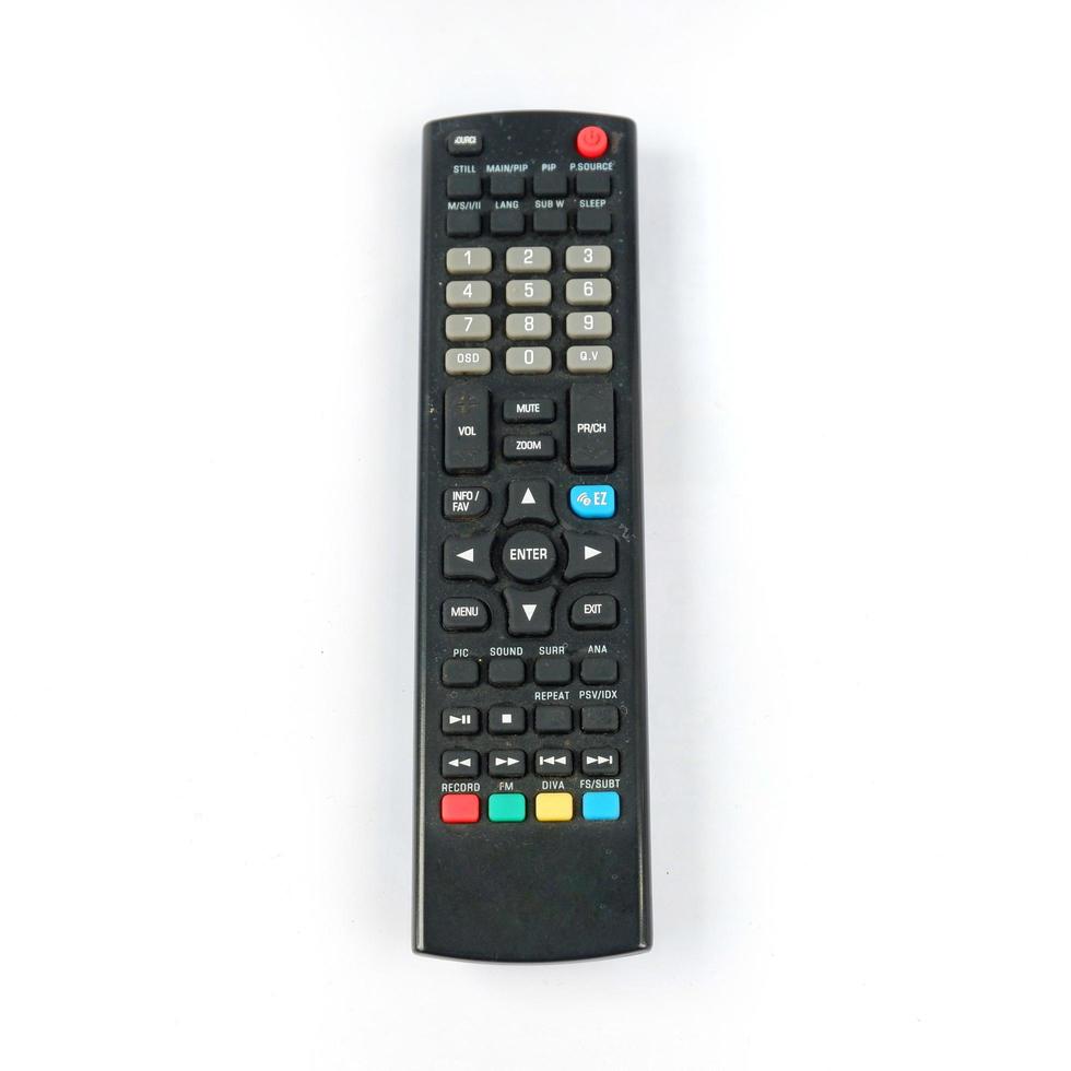 TV remote isolated on a white background, clipping path photo