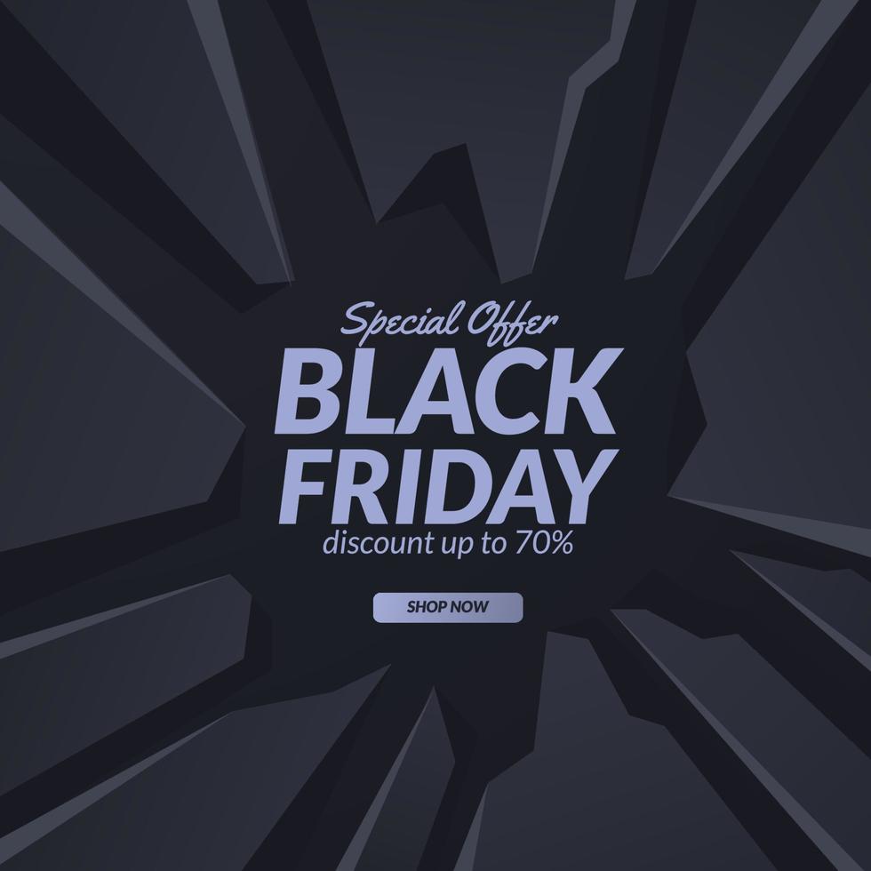 Special Offer black friday discount banner vector