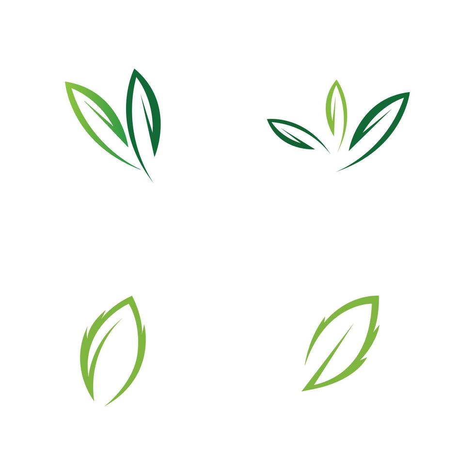 logos of green leaf ecology nature element vector