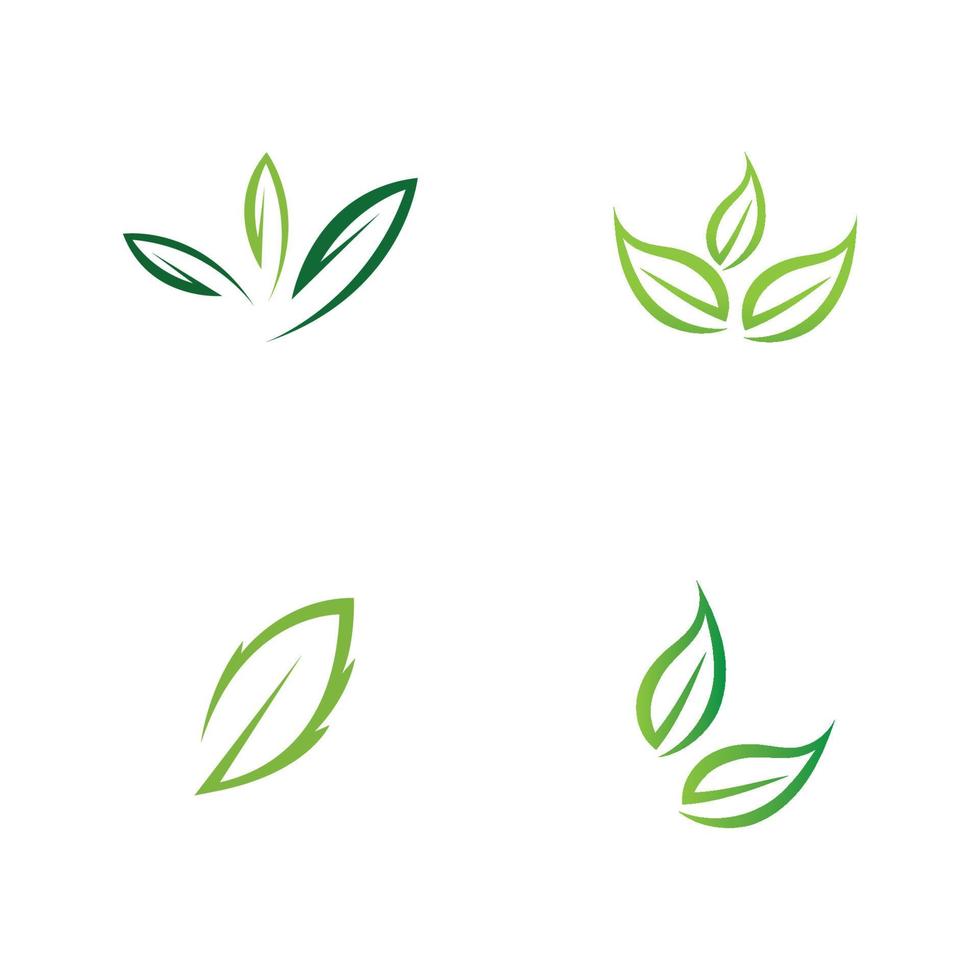 logos of green leaf ecology nature element vector