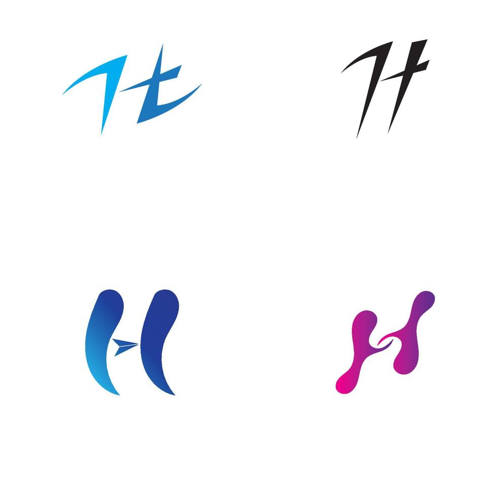 Letter H logo icon vector design template elements