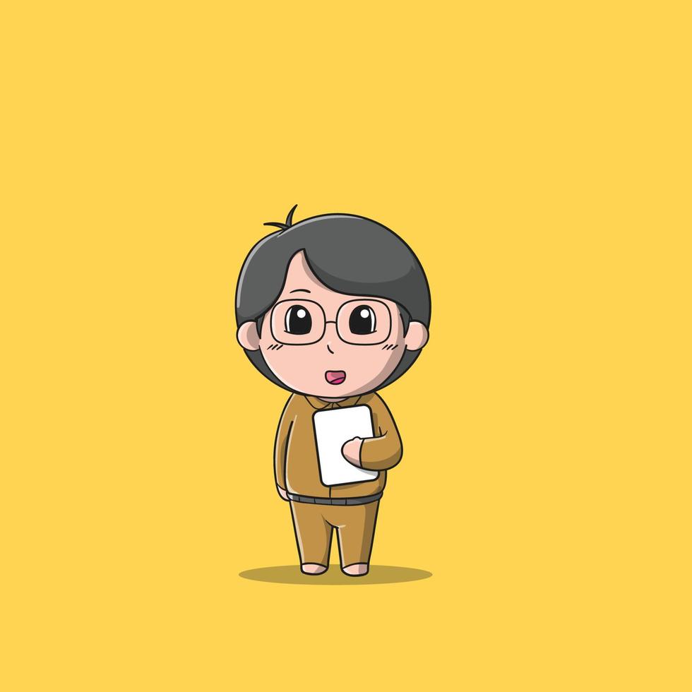 Mr. Teacher ready to teach vector icon illustration