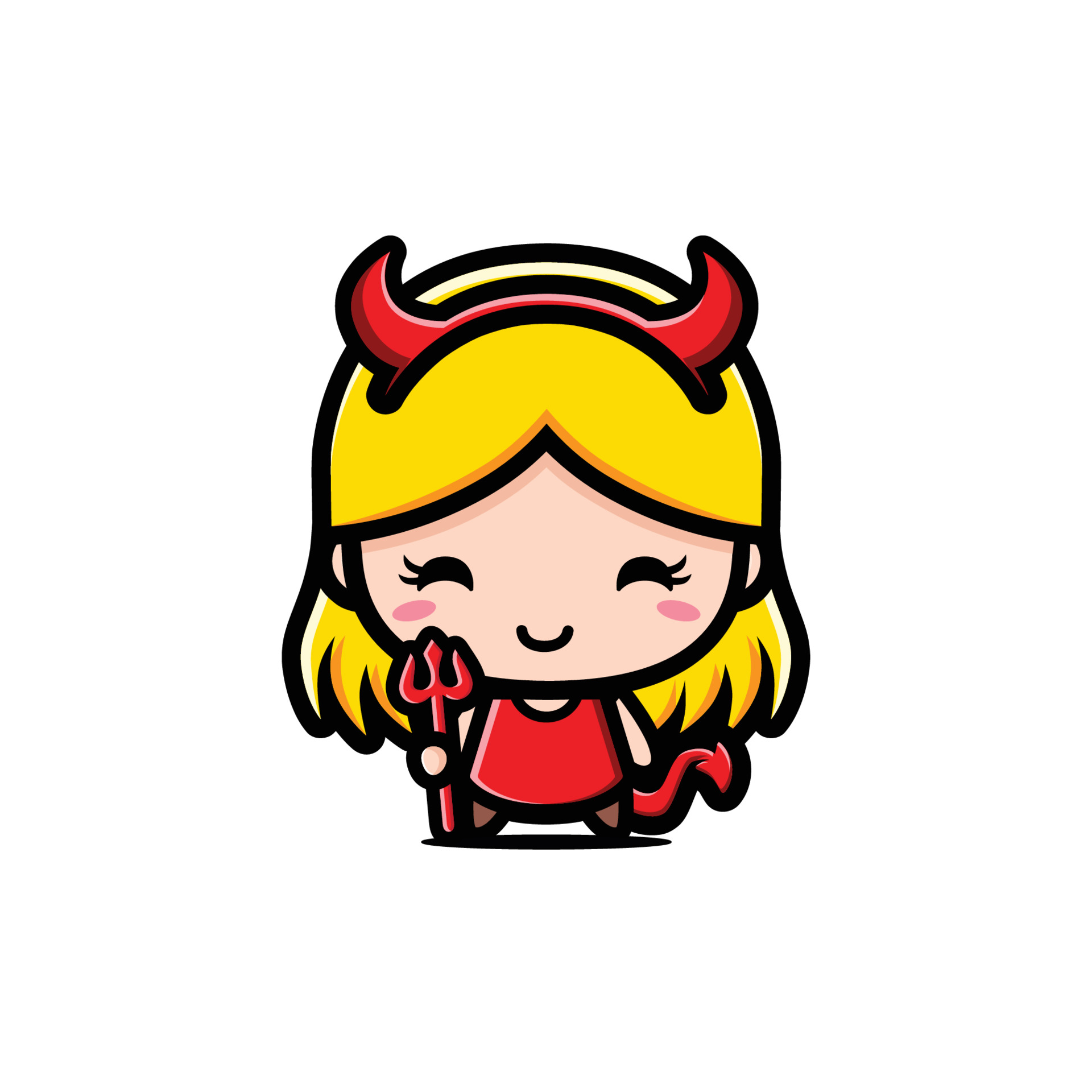 cute girl wearing devil costume 3526254 Vector Art at Vecteezy