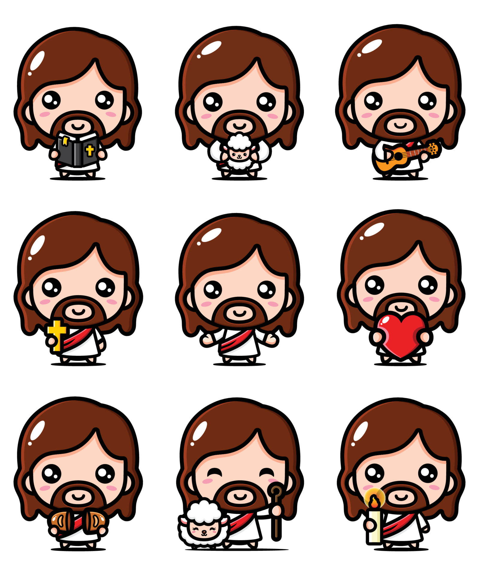 cute jesus christ cartoon bundle set 3526256 Vector Art at Vecteezy cute jesus christ cartoon bundle set 3526256 Vector Art at Vecteezy
