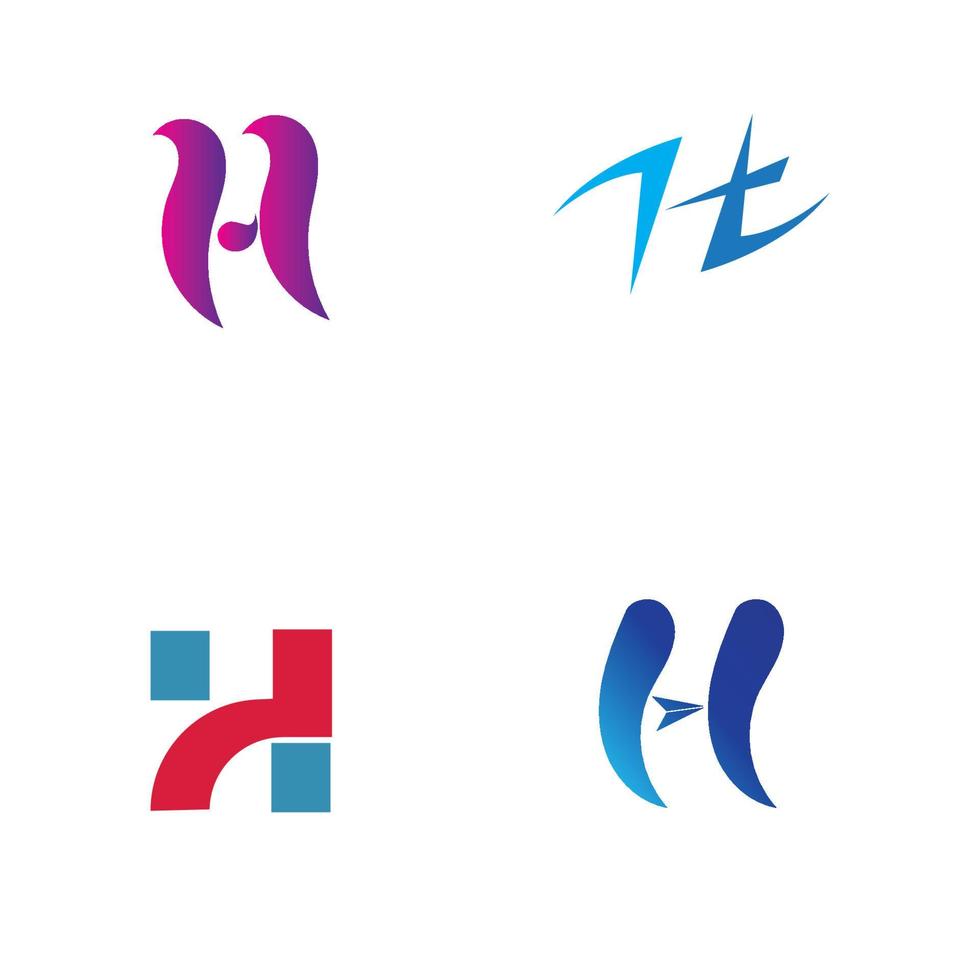 Elementos de plantilla de diseño de vector de icono de logotipo de letra h