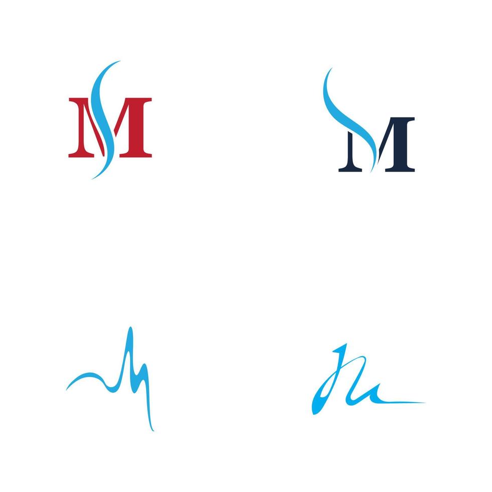 Plantilla de diseño de logotipo de vector de unidad abstracta corporativa de letra m