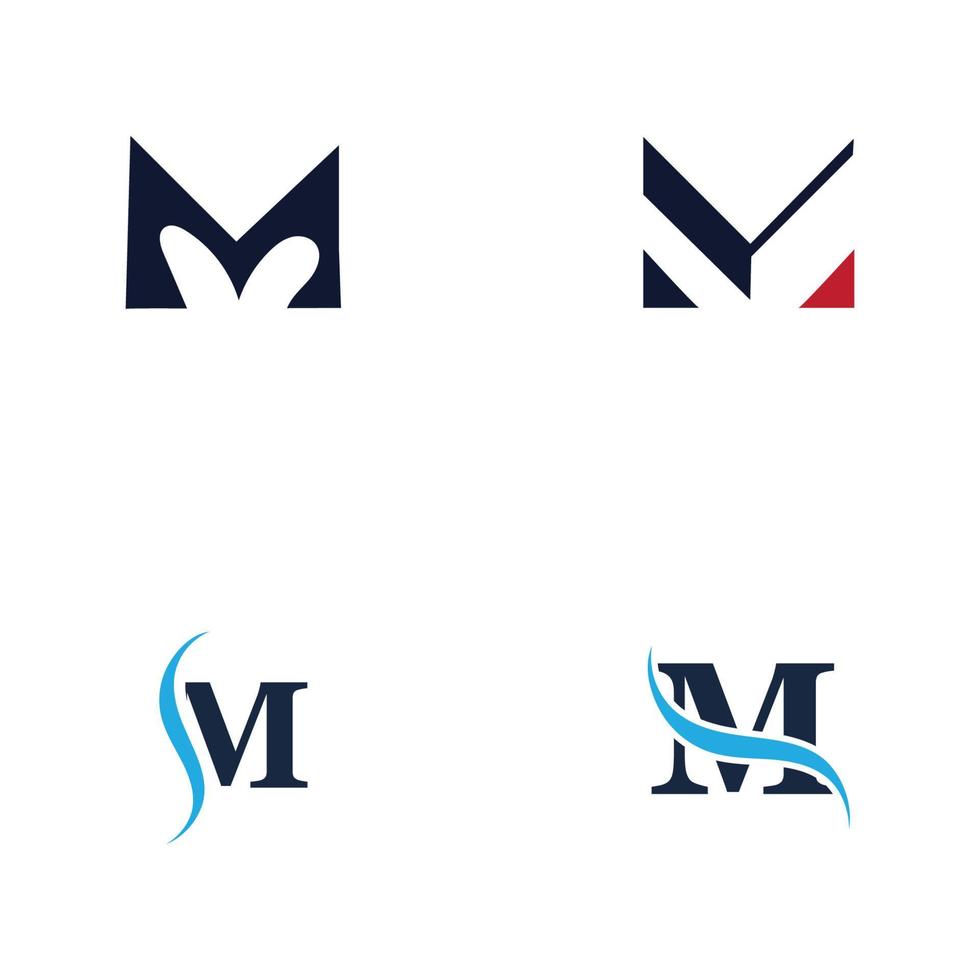 Letter M Business corporate abstract unity vector logo design template